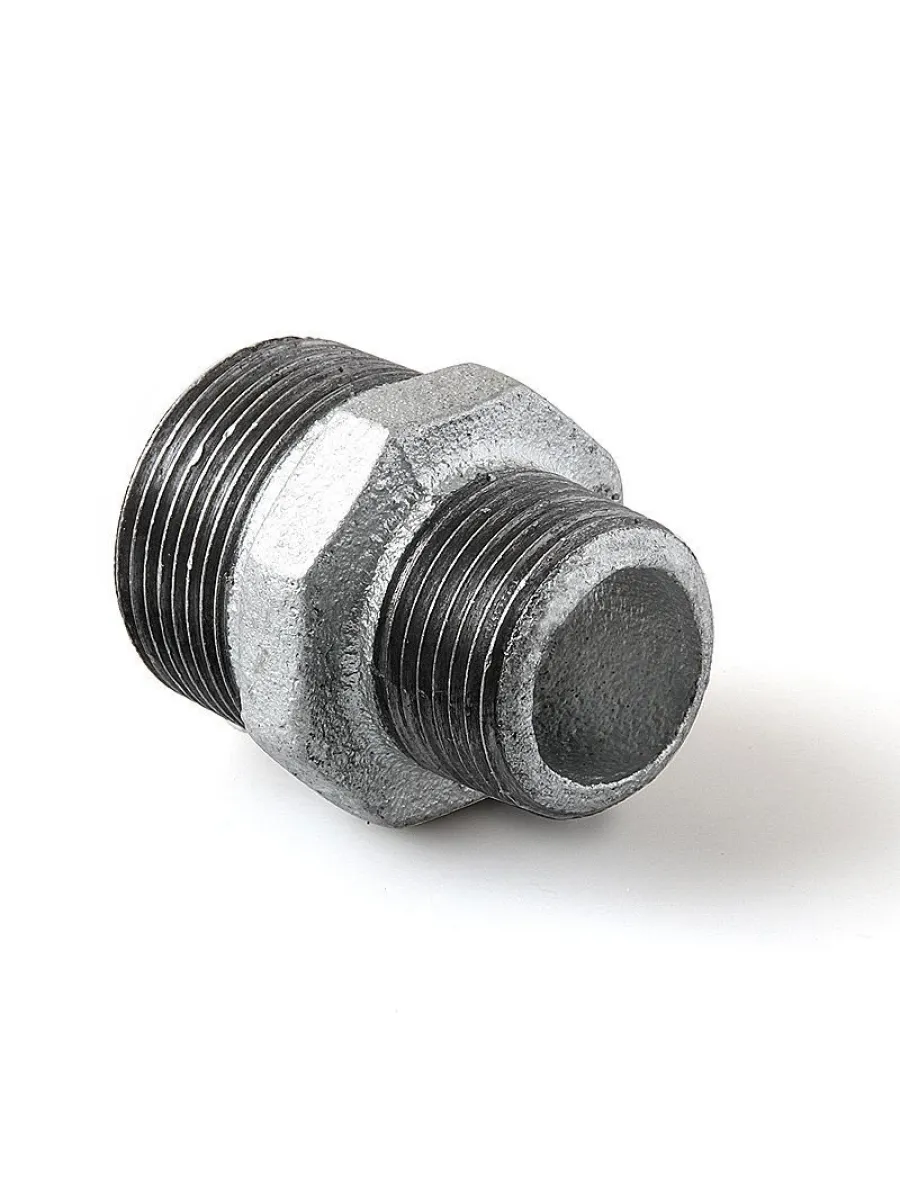 Ниппель к/ч оцинкованный переходной  40х20 (1 1/2"х3/4")