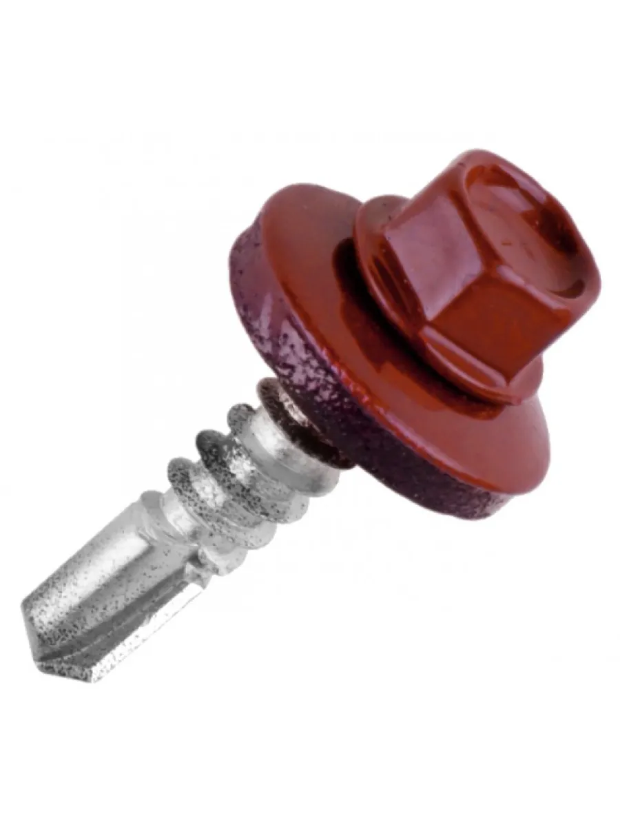 Саморезы ш/г 3005 кр. вино 6,3х25 (упаковка 500шт.) POWER FASTEN